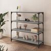 vidaXL B&uuml;cherregal Grau Sonoma 100x33x100 cm Holzwerkstoff und Stahl