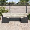 vidaXL Gartensofa-set mit Speicher 6 pcs Schwarz und Creme Poly-Rattan