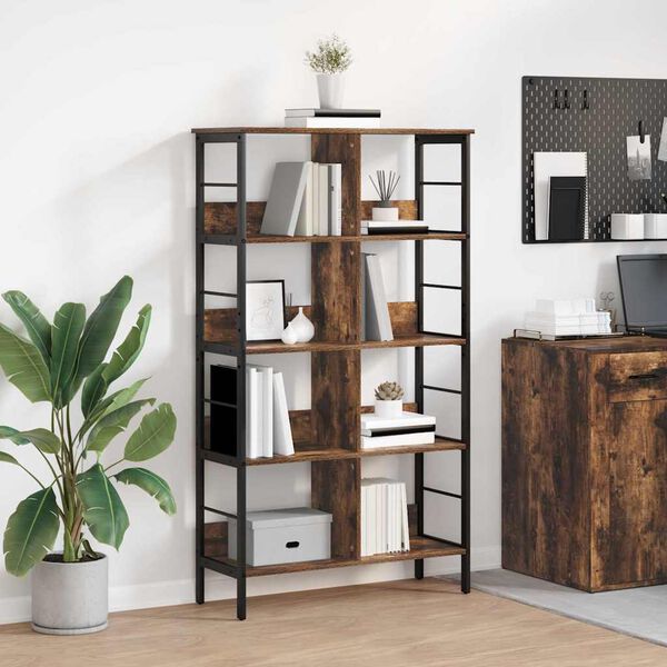 vidaXL B&uuml;cherregal Ger&auml;ucherte Eiche 82 x 32 x 144,5 cm Holzwerkstoff