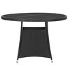 vidaXL 5-tlg. Garten-Essgruppe Poly Rattan Schwarz