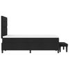 vidaXL Boxspringbett mit Matratze Schwarz 120 x 190 cm Stoff