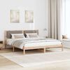 vidaXL Bettrahmen mit Kopfteil Taupe 180 x 200 cm Massives Kiefernholz
