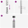 vidaXL Zaunpfosten 2 pcs Silber Pulverbeschichteter Stahl