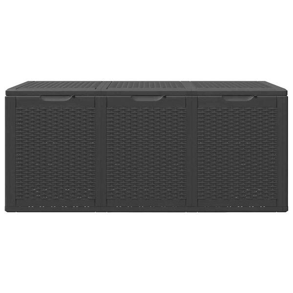 vidaXL Garten-Aufbewahrungsbox 270 L Schwarz PP Rattan