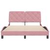 vidaXL Bettgestell ohne Matratze Rosa 120x200 cm Samt