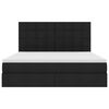 vidaXL Aufbewahrungsbett mit Matratze Schwarz 180 x 200 cm Polyester