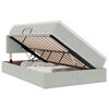 vidaXL LED-Speicherbett mit Matratze Hellgrau 120 x 200 cm Samt