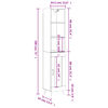 vidaXL Highboard Hochglanz-Wei&szlig; 34,5x34x180 cm Holzwerkstoff