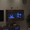 vidaXL TV-Wandschrank mit LED-Leuchten R&auml;uchereiche 98,5x30x60,5 cm