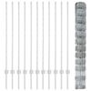 vidaXL Zaun mit Pfosten Silber 1,2 x 25 m Stahl