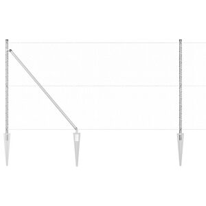 vidaXL Sechseckzaun mit Pfosten 100 x 1,4 m Verzinkter Stahl Silber