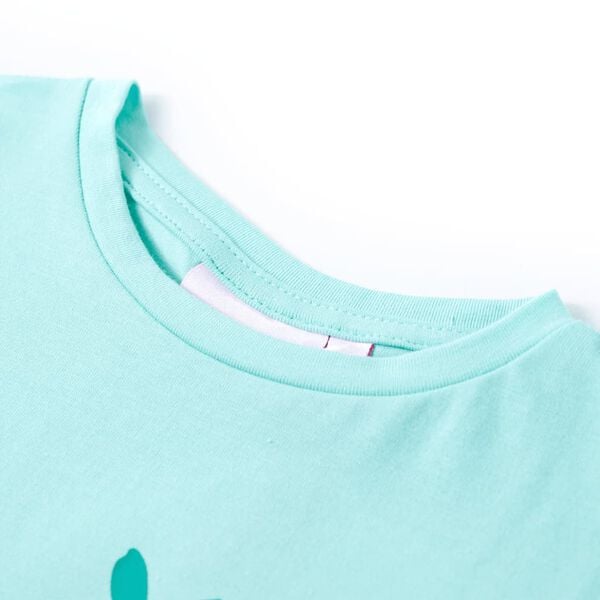 Kinder-T-Shirt Helles Minzgr&uuml;n 140