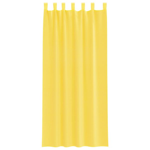 vidaXL Voile Vorh&auml;nge mit Schlaufen 2 Stk. Gelb 140x245 cm