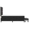 vidaXL Boxspringbett mit Matratze Schwarz 90 x 200 cm Samt