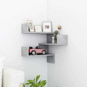 vidaXL Wandregale Wandhalterung Betongrau 40 x 40 x 49,5 cm