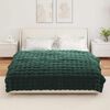 vidaXL Kunstfell Kaninchenfell Decke Olite 4 pcs Dunkelgr&uuml;n Polyester