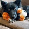 Snuggle Puppy Hundespielzeug mit Herzschlag Braun und Wei&szlig;