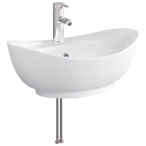 vidaXL Waschbecken f&uuml;rs Badezimmer Chrom 59 x 35 x 21 cm Metall