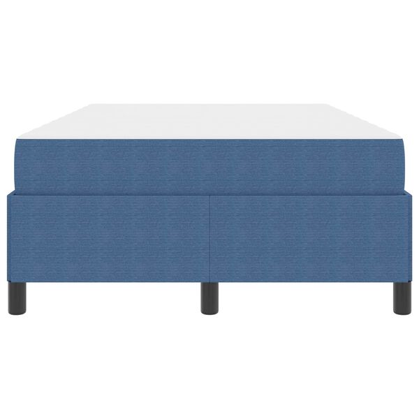 vidaXL Bettrahmen mit Matratze Blau 120 x 200 cm Stoff