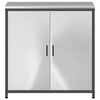 vidaXL K&uuml;chenaufbewahrung mit Regal Silber 60 x 50 x 92 cm Stahl