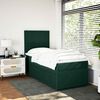 vidaXL Boxspringbett mit Matratze Dunkelgr&uuml;n 90x200 cm Samt