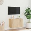 vidaXL TV-Wandschrank mit LED-Leuchten Sonoma-Eiche 60x35x41 cm