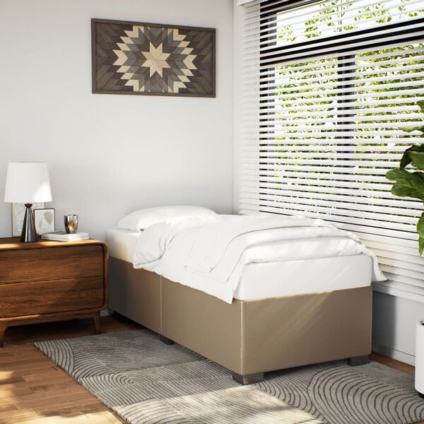 vidaXL Bettgestell Cappuccino-Braun 100x200 cm Kunstleder