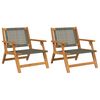 vidaXL gartenm&ouml;bel 2 pcs Grau 67 x 78 x 73 cm Massivholz Akazie