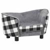 vidaXL Hundesofa Grau 68x38x38 cm Pl&uuml;sch