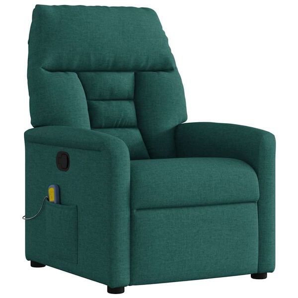 vidaXL Massagesessel Dunkelgr&uuml;n Stoff