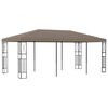 vidaXL Pavillon 6x3 m Taupe Stoff
