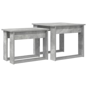 vidaXL Kaffeetisch Set 2 Stk. Beton Grau 50 x 52 x 42 cm Holzwerkstoff