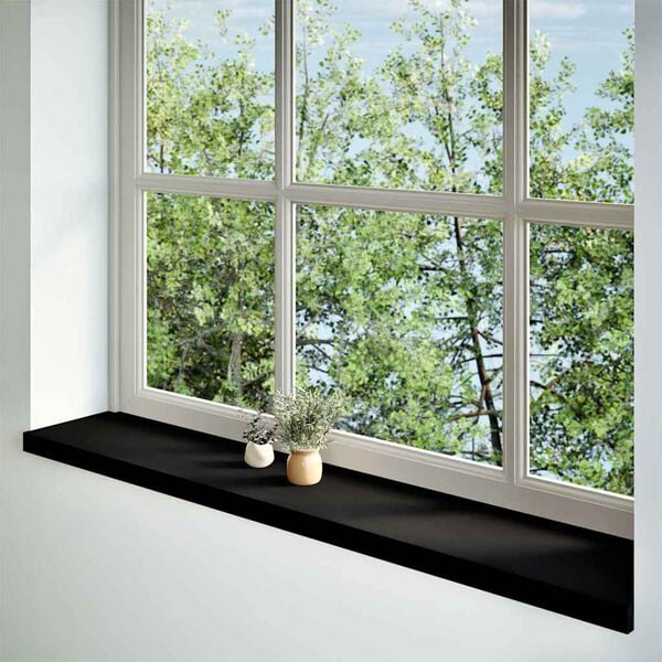 vidaXL Fensterb&auml;nke 2 Stk. Dunkelbraun 140x25x2 cm Massivholz Eiche
