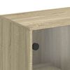 vidaXL Beistellschrank mit Glast&uuml;ren Sonoma-Eiche 69x37x100 cm