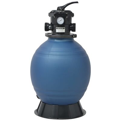 vidaXL Pool-Sandfilter mit 6-Wege-Ventil Filterkessel Blau 460 mm