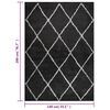 vidaXL Teppich Shaggy Hochflor Creme und Anthrazit 140x200 cm