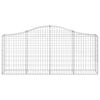 vidaXL Gabionen mit Hochbogen 10 Stk. 200x30x80/100cm Verzinktes Eisen