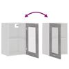 vidaXL H&auml;ngeschrank Lyon Glas Grau Sonoma 40x31x60 cm Holzwerkstoff