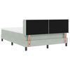 vidaXL Boxspringbett mit Matratze Hellgrau 200 x 160 cm Polyester