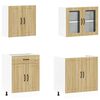 vidaXL 4-tlg. K&uuml;chenschrank-Set Lucca Sonoma-Eiche Holzwerkstoff