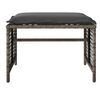 vidaXL 4-tlg. Garten-Sofagarnitur mit Kissen Grau Poly Rattan Glas