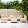 vidaXL 6-tlg. Garten-Sofagarnitur Massivholz Kiefer