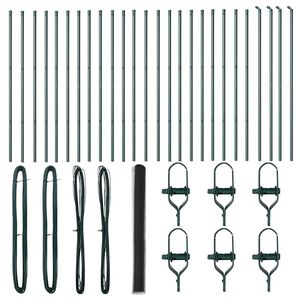 vidaXL Bodenmontierter Sechseckzaun 50 x 1,6 m PVC-beschichteter Stahl