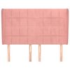 vidaXL Kopfteil mit Ohren Rosa 147x23x118/128 cm Samt