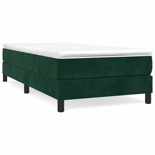 vidaXL Boxspringbettgestell Dunkelgr&uuml;n 100x200 cm Samt