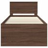 vidaXL Bettrahmen Braun Eichen-Optik 90 x 190 cm Holzwerkstoff