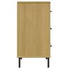 vidaXL Sideboard OSLO mit 3 Schubladen Braun 77x40x79,5 cm Massivholz