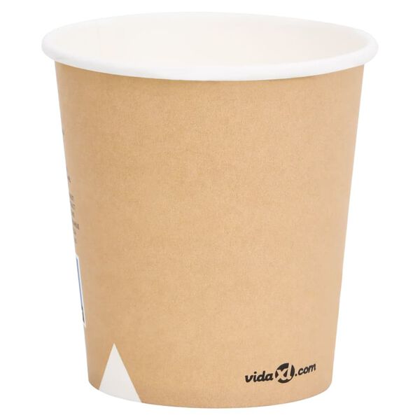 vidaXL Kaffee-Pappbecher 200 ml 250 Stk. Braun