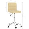 vidaXL Esszimmerst&uuml;hle 4 Stk. Drehbar Creme Kunstleder