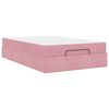 vidaXL Bettgestell mit Matratze mit Matratze 2 pcs Rosa Samt